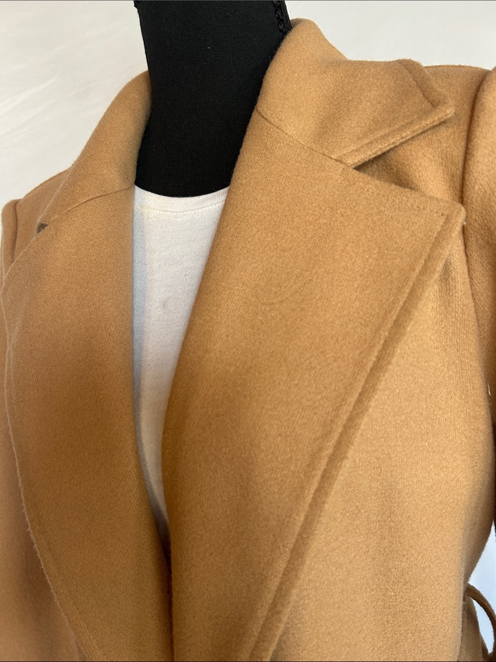 Tailored Camel Belted Trench Coat - Women